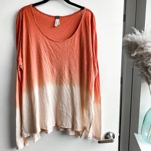 Free People Ombré Long Sleeve Tee